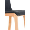 Taburete Hoover con Base de Madera Negro