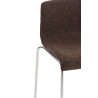 Taburete Hoover en Tela & Base de 4 Patas Marrón,Cromado