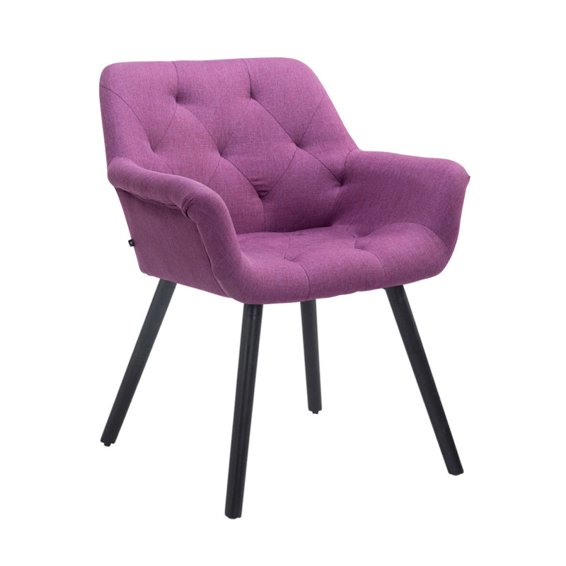 Silla De Comedor Cassidy En Tela Lila,Negro