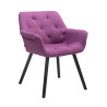 Silla De Comedor Cassidy En Tela Lila,Negro