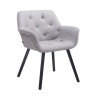 Silla De Comedor Cassidy En Tela Gris,Negro