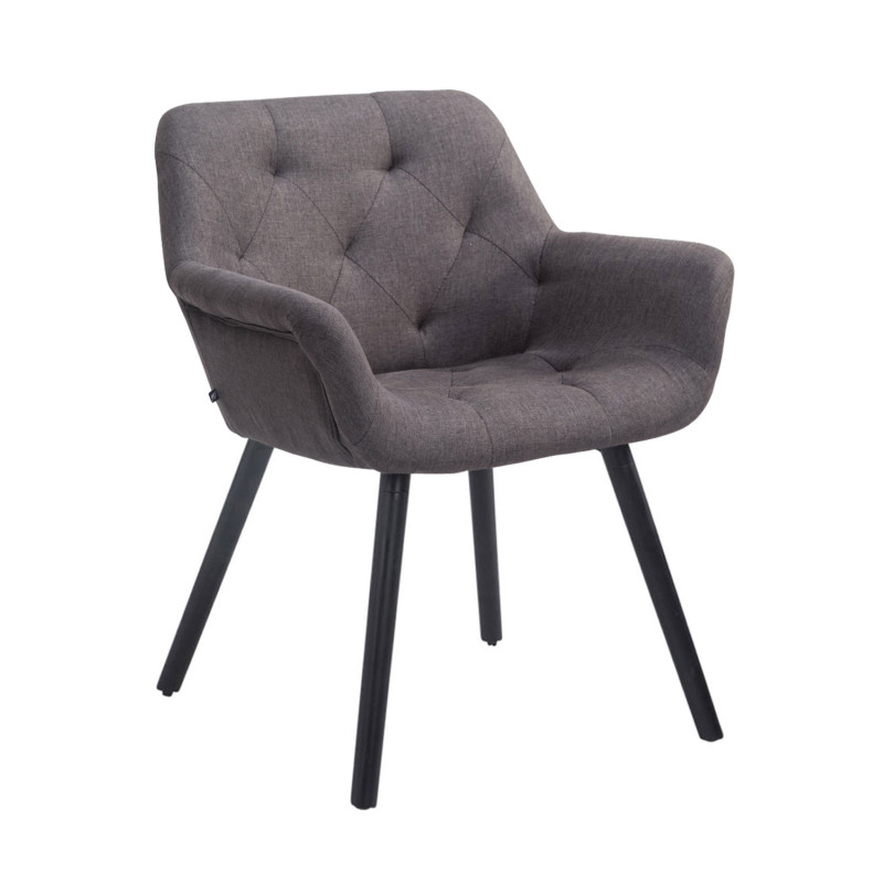 Silla De Comedor Cassidy En Tela Gris oscuro,Negro