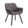 Silla De Comedor Cassidy En Tela Gris oscuro,Negro