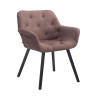 Silla De Comedor Cassidy En Tela Marrón,Negro