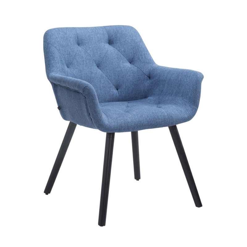 Silla De Comedor Cassidy En Tela Azul,Negro