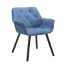 Silla De Comedor Cassidy En Tela Azul,Negro