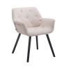 Silla De Comedor Cassidy En Tela Beige,Negro
