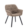 Silla De Comedor Cassidy En Tela Gris topo,Negro