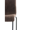 Taburete Hoover en Tela & Base de 4 Patas Marrón,Negro