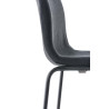 Taburete Hoover en Tela & Base de 4 Patas Gris oscuro,Negro