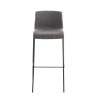 Taburete Hoover en Tela & Base de 4 Patas Gris claro,Negro