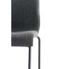 Taburete Hoover en Tela & Base de 4 Patas Gris claro,Negro