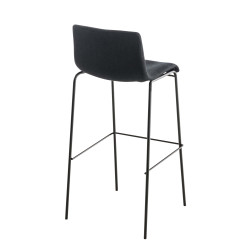 Taburete Hoover en Tela & Base de 4 Patas Negro,Negro