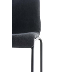 Taburete Hoover en Tela & Base de 4 Patas Negro,Negro