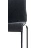 Taburete Hoover en Tela & Base de 4 Patas Negro,Negro