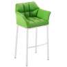 Taburete De Bar Damaso Con Base De 4 Pies Verde,Blanco