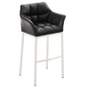 Taburete De Bar Damaso Con Base De 4 Pies Negro,Blanco