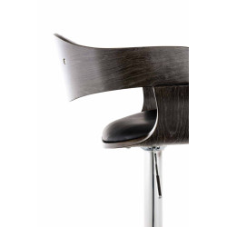 Taburete de bar Kingston Negro/gris