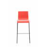 Taburete Rund KADO con Estructura de Plástico Rojo,Negro