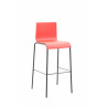 Taburete Rund KADO con Estructura de Plástico Rojo,Negro