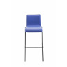 Taburete Kado Square Con Tapizado Liso En Simil Cuero Azul,Negro