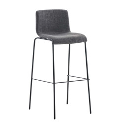 Set 2x Taburete Hoover Tapizado en Tela Gris claro,Negro
