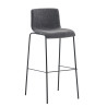 Set 2x Taburete Hoover Tapizado en Tela Gris claro,Negro