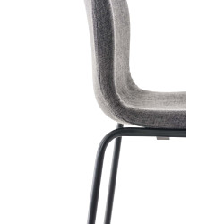 Set 2x Taburete Hoover Tapizado en Tela Gris claro,Negro