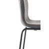 Set 2x Taburete Hoover Tapizado en Tela Gris claro,Negro