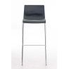 Set 2x Taburete Hoover con Asiento de Plástico & Base de Metal Gris,Cromado