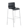 Set 2x Taburete Hoover con Asiento de Plástico & Base de Metal Negro,Cromado