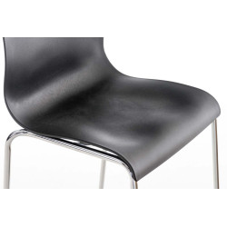 Set 2x Taburete Hoover con Asiento de Plástico & Base de Metal Negro,Cromado
