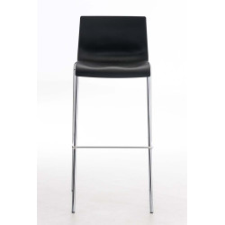 Set 2x Taburete Hoover con Asiento de Plástico & Base de Metal Negro,Cromado