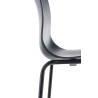 Set 2x Taburete Hoover con Asiento de Plástico & Base de Metal Gris,Negro