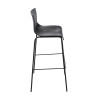 Set 2x Taburete Hoover con Asiento de Plástico & Base de Metal Negro,Negro