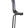 Set 2x Taburete Hoover con Asiento de Plástico & Base de Metal Negro,Negro