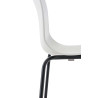 Set 2x Taburete Hoover con Asiento de Plástico & Base de Metal Blanco,Negro