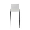 Set 2x Taburete Hoover con Asiento de Plástico & Base de Metal Blanco,Negro