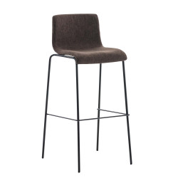 Set 2x Taburete Hoover Tapizado en Tela Marrón,Negro