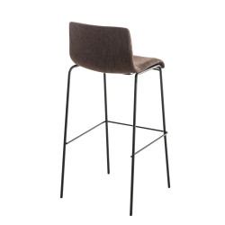 Set 2x Taburete Hoover Tapizado en Tela Marrón,Negro