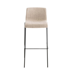 Set 2x Taburete Hoover Tapizado en Tela Crema,Negro