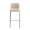 Set 2x Taburete Hoover Tapizado en Tela Crema,Negro