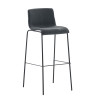 Set 2x Taburete Hoover Tapizado en Tela Gris oscuro,Negro