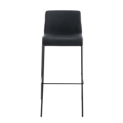 Set 2x Taburete Hoover Tapizado en Tela Negro,Negro