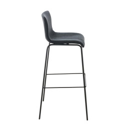 Set 2x Taburete Hoover Tapizado en Tela Negro,Negro