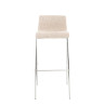 Set 2x Taburete Hoover Tapizado en Tela Crema,Cromado