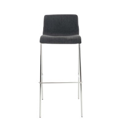 Set 2x Taburete Hoover Tapizado en Tela Gris oscuro,Cromado