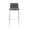 Set 2x Taburete Hoover Tapizado en Tela Gris claro,Cromado