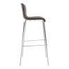 Set 2x Taburete Hoover Tapizado en Tela Gris claro,Cromado
