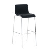 Set 2x Taburete Hoover Tapizado en Tela Negro,Cromado